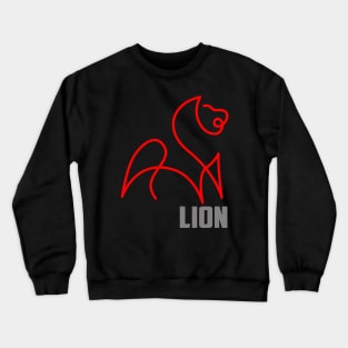 RED LINE LION Crewneck Sweatshirt